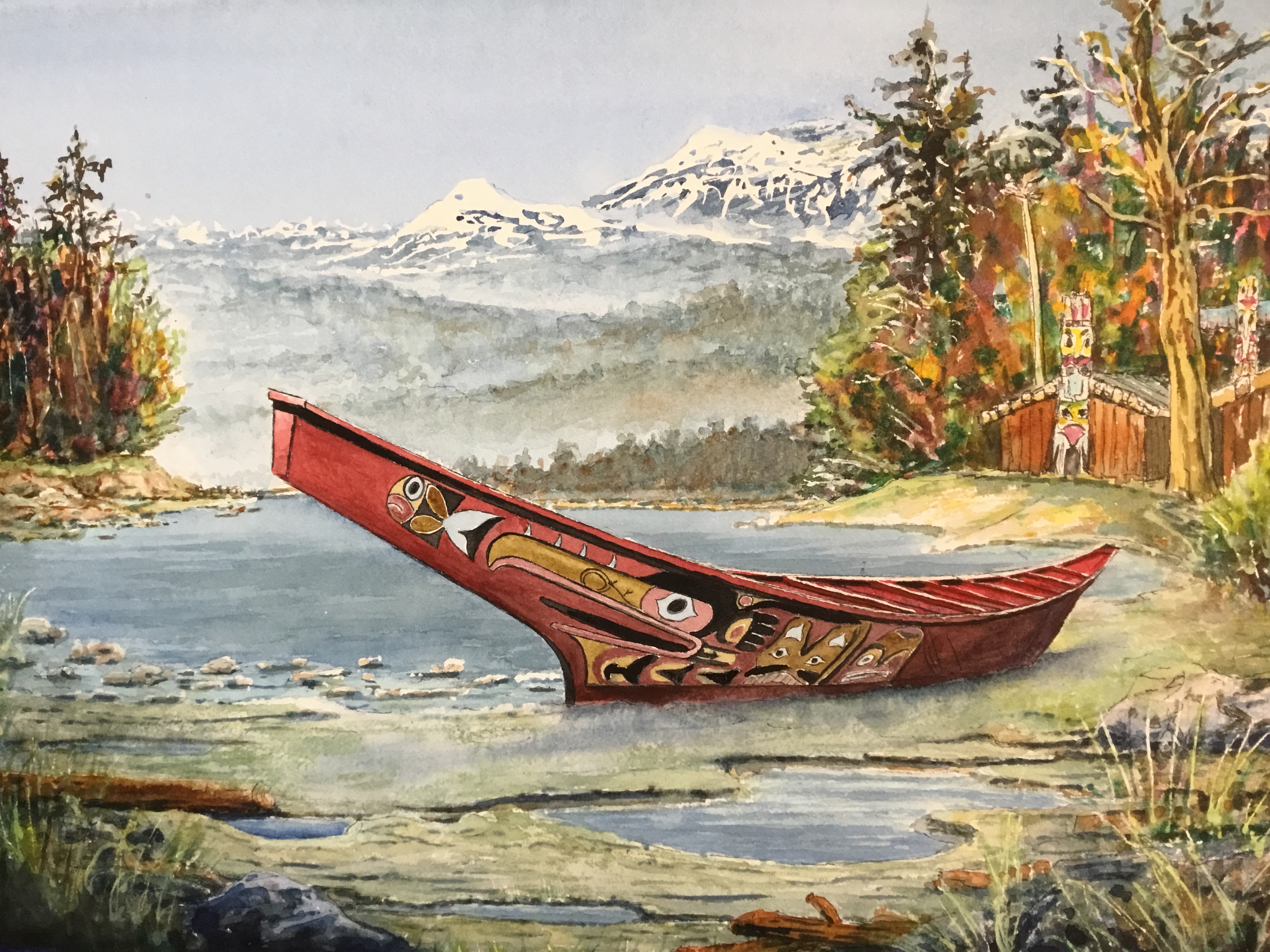 Haida Indian Canoe.